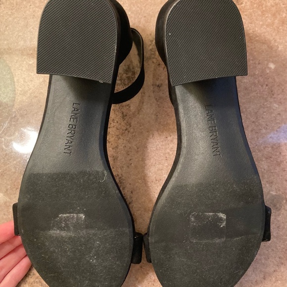 Lane Bryant Black Strappy Heels - 9W - Picture 6 of 6